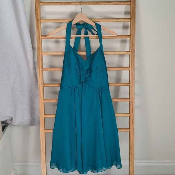 The Limited Dresses & Skirts - The Limited Teal Halter Party Dress